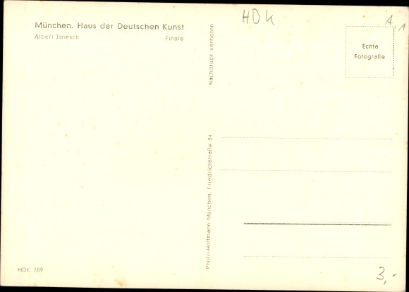Artist PC Janesch, Albert, finale, war scene, HDK 389