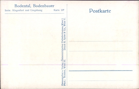 Postcard Ferlach Carinthia, Bodental, Gasthaus Bodenbauer