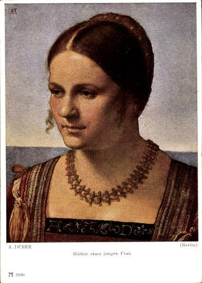 Artist Postcard Dürer, Albrecht, portrait of a Young Woman
