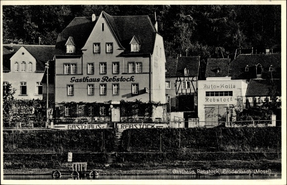 Ak Brodenbach an der Terrassenmosel, Gasthaus Rebstock, Bes. Josef Sewenig