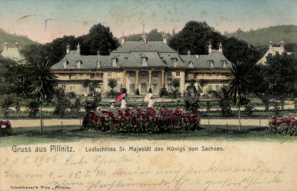 Postcard Dresden Pillnitz, pleasure palace of the King of Saxony