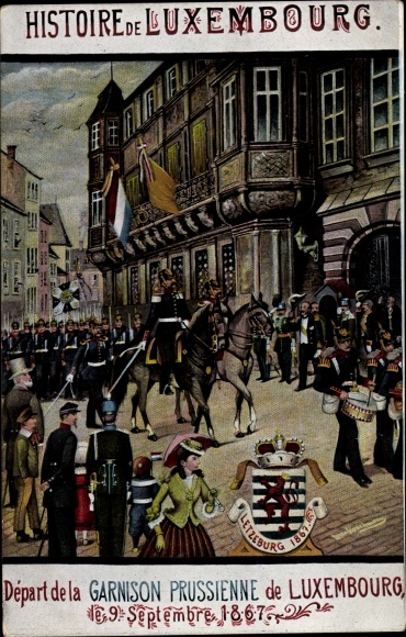 Herb KP Luksemburg Luksemburg, Herb, Depart de la Garrison Prussienne 1867