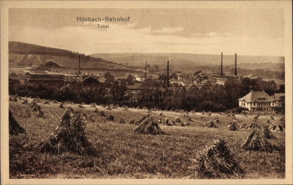 PC Hösbach in Unterfranken Bayern, train station, total view of the place