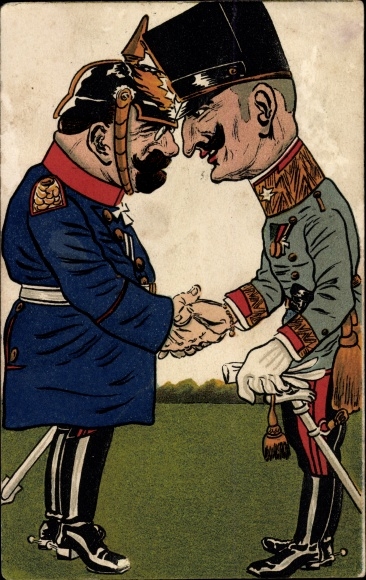 Artist PC General Max von Gallwitz, Marshal Ferdinand Foch shake hands