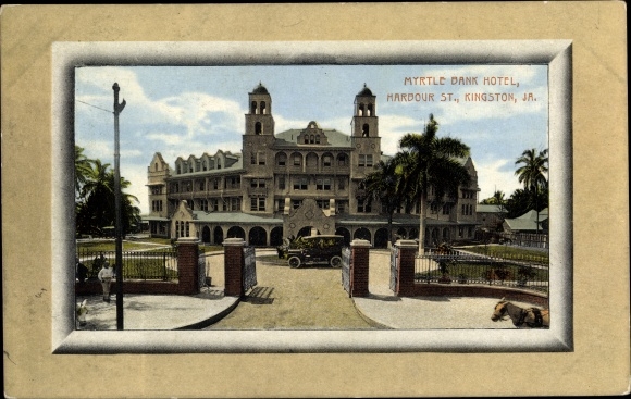 Passepartout Ak Kingston Jamaica, Harbour Street, Myrtle Bank Hotel