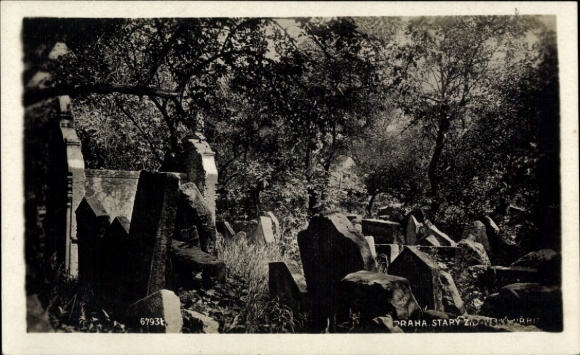 Photo Postcard Praha Prague Czech Republic, Jewish Cemetery