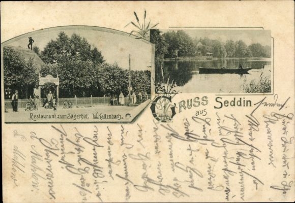 Postcard Seddin Seddiner See Brandenburg, Restaurant zum Jägerhof