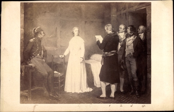 Photo Painting by CL Muller, Marie Antoinette in Prison