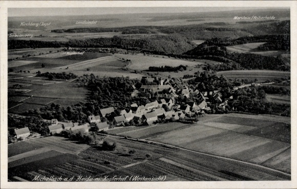 Postcard Michelbach an der Heide Gerabronn, Kupferhof, Lendsiedel, Kirchberg, Morstein, Reiherhalde