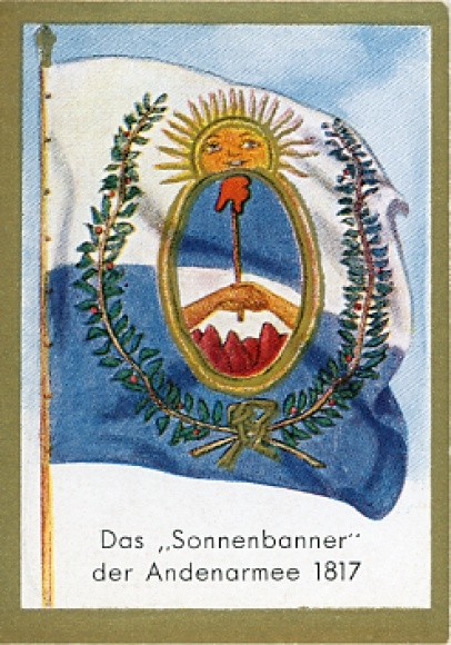 Zdjęcie z kolekcji Ulmenried historyczne flagi nr 186, „Sonnenbanner” armii andyjskiej 1817