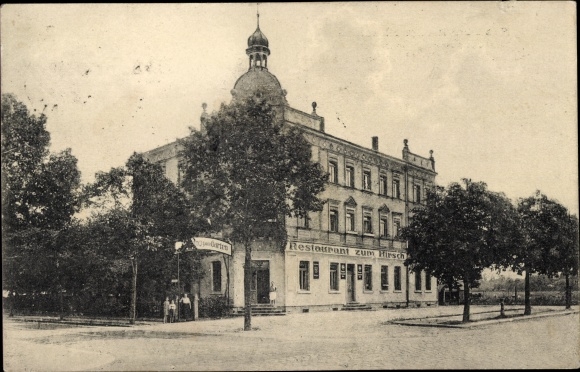 Ak Dresden Leuben, Restaurant zum Hirsch, Pirnaer Landstrasse