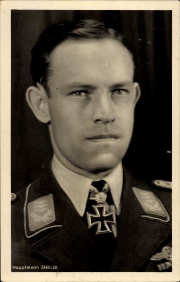 KP Major Heinrich Ehrler, posiadacz Krzyża Kawalerskiego, Liście Dębu, Luftwaffe, Eskadra Morza Arktycznego, JG 7