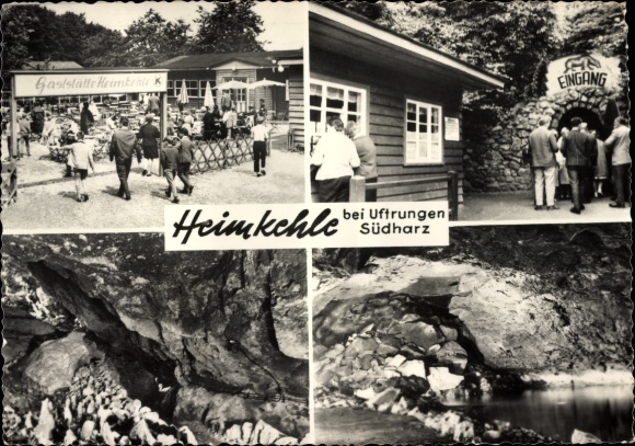 KP Uftungen im Harz, jaskinia Heimkehle, wejście do restauracji, wejście do jaskini, wnętrze
