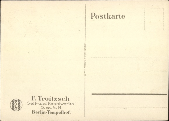 Artist PC Lüdke, E., Berlin Tempelhof, rope and cable works F. Troitzsch, safe, move