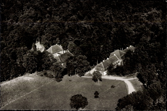 Postcard Wildbad Burgbernheim Middle Franconia Bavaria, aerial photograph