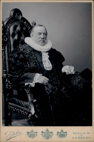 Cabinet Photo Hamburg, Mayor Eugen Lehmann, portrait