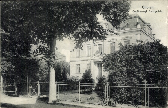 Postcard Gnoien in Mecklenburg, District Court