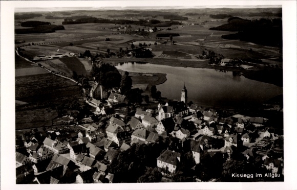Postcard Kißlegg in Allgäu, aerial photograph