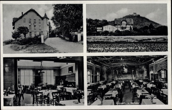 Postcard Gensungen Felsberg Hessen, Inn Zum Heiligenberg, ballroom, interior view