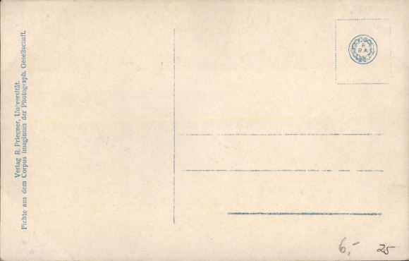 Postcard Berlin, anniversary of the Friedrich Wilhelms University 1910, Johann Gottlieb Fichte, Erich Schmidt
