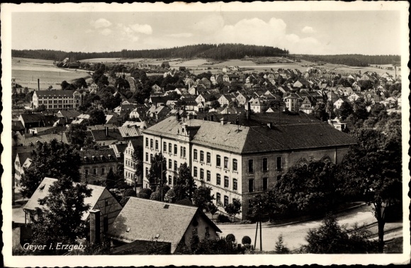 Ak Geyer im Erzgebirge Sachsen, Vogelschau