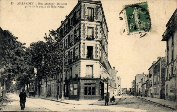 Ak Malakoff Hauts de Seine, 13. MALAKOFF, Rue Augustin-Dumont, Stadtansicht, Straßenansicht