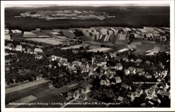 Postcard Altburg Calw in the Black Forest, aerial photograph