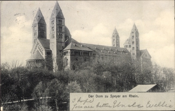 Ak Speyer am Rhein, Dom zu  Rhein,  Architektur, 