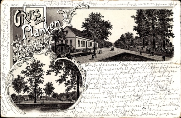 Chromo-Litho planks Neuhaldensleben Haldensleben Börde, village parts