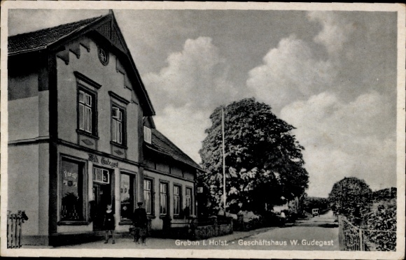 Ak Greben in Holstein, bedrijfsgebouw W. Gudegast