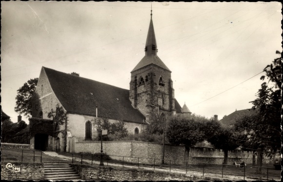 Ak Jouy sur Morin Seine et Marne, L'Église