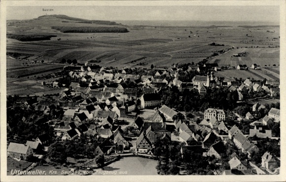 Ak Uttenweiler in Württemberg, Fliegeraufnahme