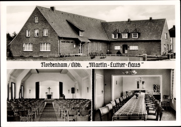 Postcard Nordenham in Oldenburg Lower Saxony, Martin Luther House