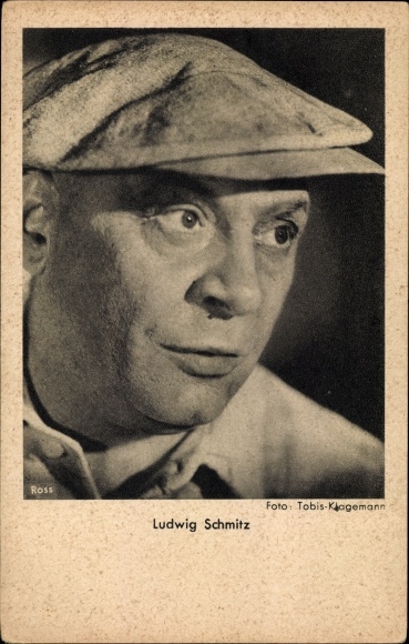 Postcard actor Ludwig Schmitz, portrait, hat