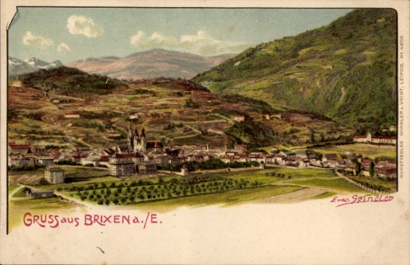 Artist Chromo-Litho Spindler, Erwin, Brixen Bressanone South Tyrol, general view