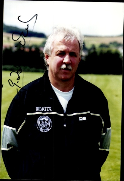 Autograph card coach Gerd Schwickert, SV Wehen Wiesbaden, autograph