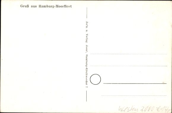 Postcard Hamburg Bergedorf Moorfleet, view of the district