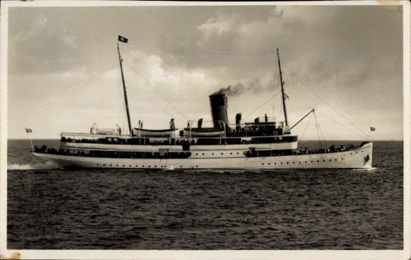 Ak-stoomboot Frigga, rederij Braeunlich Stettin