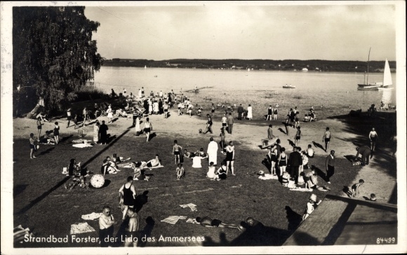 Ansichtkaart Schondorf am Ammersee Oberbayern, lido Forster