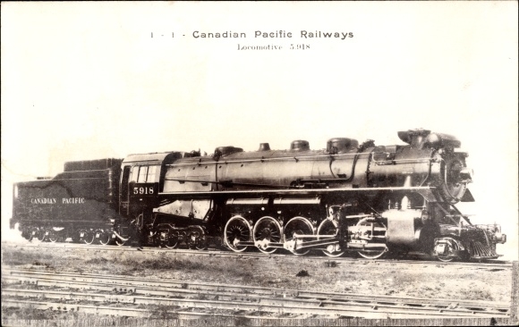 Postcard Canadian Railways, Canadian Pacific Railways, Locomotive 5918