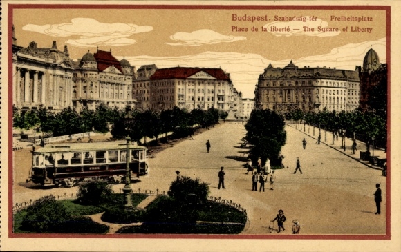KP Budapest Węgry, Plac Wolności, tramwaj