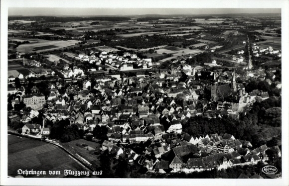 Postcard Oehringen Öhringen in Hohenlohekreis Württemberg, aerial photograph
