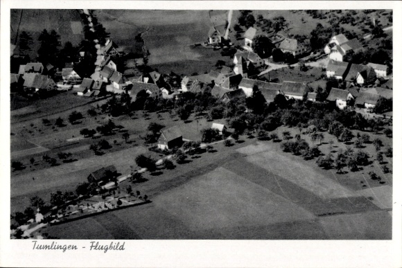 Postcard Tumlingen Waldachtal in the Black Forest, aerial photograph