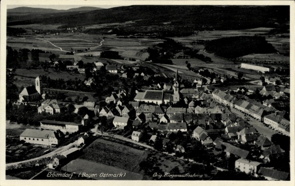 Ak Erbendorf in der Oberpfalz, Luftaufnahme