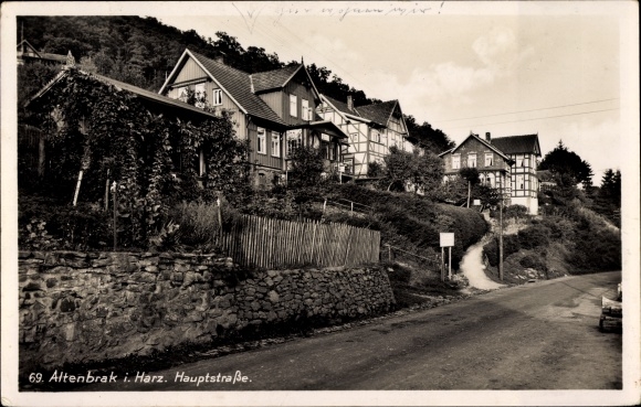 Ak Altenbrak Thale im Harz, Hauptstraße