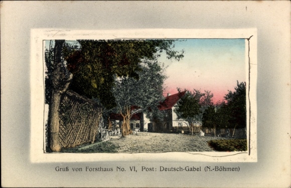 passe-partout KP Jablonné v Podještědí Niemiecki region Gabel Reichenberg, Leśniczówka nr VI