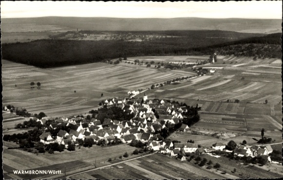 Postcard Warmbronn Leonberg in Württemberg, aerial photograph
