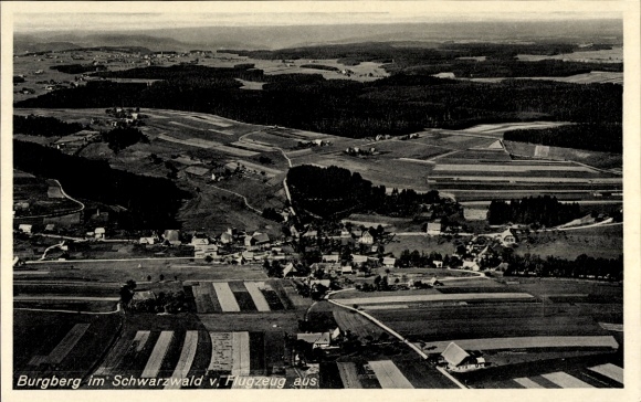 Postcard Burgberg Königsfeld in the Black Forest, aerial photograph