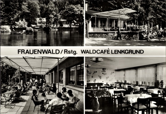Postcard Frauenwald am Rennsteig Ilmenau Thuringia, Waldcafé Lenkgrund