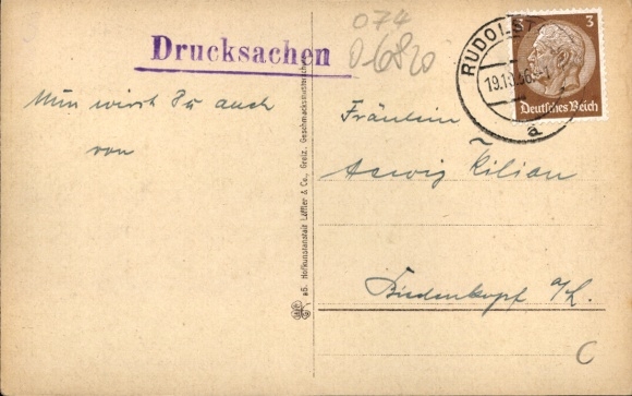 Ak Rudolstadt in Thüringen, Schillerstraße, Güntherstraße